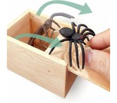 Caja de bromas de araña, divertida caja de madera, broma de juguete, hilarante caja de regalo de dinero de Navidad, juguete sorpresa y broma de regalo