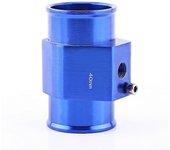 Universal Metal Car Water Temp Joint Pipe Manguera Sensor de temperatura Adaptador Azul 40mm