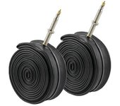 Paquete de 2 cámaras de aire de repuesto para bicicletas de carretera 700X35-43C Presta Valve para bicicletas de carretera, 80 mm Negro