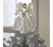 Colgante de ángel superior del árbol de Navidad Ángel blanco Decoración del hogar Adornos del árbol de Navidad-Bueno Estilo 2