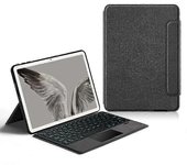 Para estuche de soporte de cuero de PU para tableta Google Pixel con teclado retroiluminado, trackpad multitáctil