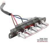 Campana extractora de 1 pieza Interruptor de 5 botones Campana extractora Interruptor de teclado Interruptor Controlador de panel de tablero de con...