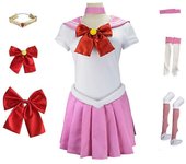 Trajes De Anime Disfraz De Cosplay De Luna Para Mujeres Niñas COLOR DE ROSA 130