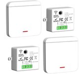 Kit de interruptor inalámbrico, interruptor inalámbrico RF y controlador receptor 2200W / 10A, interruptor inteligente 2.4G control inalámbrico, in...