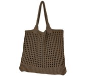Bolso de mano de playa grande Bolso de punto de hombro Tote de playa de ganchillo de gran capacidad Elástico de gran capacidad Color sólido Genial ...