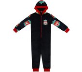 Pijama de niño Liverpool FC Ropa de estar por casa todo en uno para niños Regalo de fútbol OFICIAL Negro 12-13 Years
