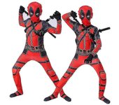 Deadpool Fiesta de superhéroes Cosplay Disfraz Disfraz Niños Halloween_Lucky_B 120cm