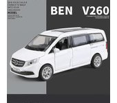 Huiyun 1:32 V260 Alloy MPV Modelo de coche Vehículos de juguete de metal fundido a presión Colección de modelos de coche Sonido y luz Alta simulaci...