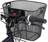 Cesta delantera, cesta de bicicleta eléctrica inoxidable, cesta de bicicleta delantera desmontable, cesta de almacenamiento en el manillar delantero