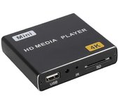 Mini reproductor multimedia 4K HDD 1080P Reproductor de video digital horizontal y vertical con unidad USB / tarjetas SD Enchufe de EE. UU.