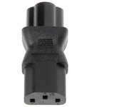 Iec 320 C13 Hembra A C6 Macho Convertidor de enchufe de trébol de 3 pines Adaptador de corriente de CA xi
