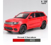 1:32 JEEPS Grand Cherokee SUV Aleación Todoterreno Modelo de coche Dirección Amortiguador Sonido Y Luz Coche De Juguete Regalo Niño Modelo De Coche...