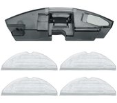 Tanque de agua de repuesto con 4 almohadillas de fregona compatible con S7 MaxV Ultra / S7 MAXV / S7 Pro Robot Vacuum Cle Como se muestra