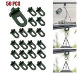 Paquete De 50x Clips De Invernadero - Clips De Invernadero - Fácil Instalación Hebilla Fija De Plástico Negro De Invernadero Pequeño Para Cesta Mac...