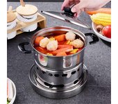 Cocina para interiores, cocina de espíritu de acero inoxidable, cocina portátil, fácil de llevar, sin necesidad de energía, adecuada para interiore...