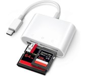 Lector de tarjetas USB C SD, USB C a SD CF, adaptador de tarjeta de memoria tipo C con compacto