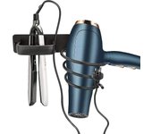 Soporte de secador de pelo Aluminio negro montado en la pared Soporte para secador de pelo A