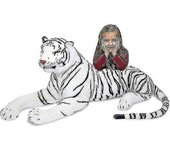 Nuevo juguete de peluche de peluche de tigre realista para niños niños rápido Blanco 50cm