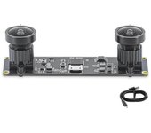 Cámara USB 3D estéreo VR síncrona 3840X1080P 4MP 60Fps Mini USB Módulo de cámara dual con lente gran angular de 130 grados Negro
