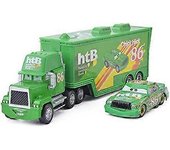 2pcs Chick Hicks Lightning McQueen Uncle Container Truck 1:55 Diecast Metal Modle Birthday Gift Toy For Kid