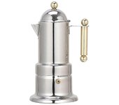 Cafetera espresso italiana engrosada para taza de 4 porciones, cafetera de moca de acero inoxidable para Stov Plata