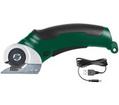 Cortador de tela eléctrico de 4.2V Motor de bobina de cobre Máquina cortadora de tela portátil Cartón de mano Spo Verde oscuro