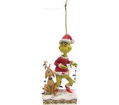 Venta caliente Árbol de Navidad Colgantes Colgantes Grinch Adornos Acrílico Divertido Pelo Verde Monstruo Árbol de Navidad Decoración Regalo de Nav...