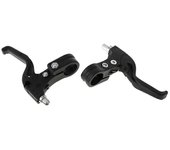 2 piezas niños bicicleta palanca de freno plástico ligero bicicleta colorida universal Negro