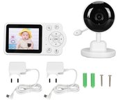 Monitor de bebé Pantalla de 2,8 pulgadas Conversación bidireccional Largo alcance 2.4G WiFi Video Monitor de bebé con cámara móvil 100?240V Enchufe...