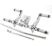 Estriberas de control de avance de motocicleta cromadas negras para Harley Dyna Street Bob FXDB 20062017 Super Glide 20002015 FXDF Aluminio B
