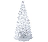 Haloppe 27CM ilumina el árbol de Navidad iluminación colorida a batería de acrílico LED de escritorio Árbol de Navidad lámpara de noche ornamento f...