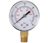50 mm 0 ~ 15 psi 0 ~ 1bar Filtro de piscina Dial de presión de agua Manómetro hidráulico Manómetro Manómetro 1/4 "Rosca NPT Negro