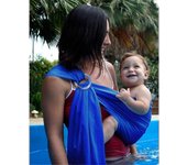 Water Sling Baby Wrap Carrier compatible con la piscina de verano - Ajustable Shoulder Ring Mesh Breathable Chest Sling Portabebés compatible con e...