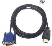 1.8/3/5/10m 1080p Hdmi a Vga 15pin cable adaptador de cable macho plomo para Hdtv Hd Lcd 5m