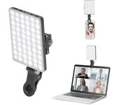 Newmowa 60 Led High Power recargable clip llenar luz de vídeo con clip frontal y trasero, ajustado 3 modos de luz para teléfono, iphone, Android, i...