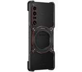 Para Sony Xperia 1 IV 5G Kickstand Case Metal Bumper Magnetic Phone Cover - Negro Rojo Multicolor Black Red