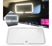 LEDs Visera solar para coche Espejo de tocador Espejo de maquillaje recargable con 3 modos de luz Como se muestra
