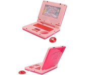 Niños Aprendizaje Computadora Portátil Educativa LED Música Electrónica Desarrollo Cognitivo Simulación Computadora Juguete Rosa Ratón No Retráctil