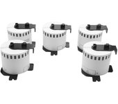 5x Para Brother -22205 Etiquetas de impresora 62mm Roll+spool Para Ql-560 Ql-570