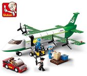 Alta tecnología Avion Avión de carga Avión de rescate Aeropuerto Airbus Avión Modelo Bloques de construcción Figuras Ciudad Brinquedos Juguetes cre...