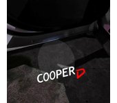 Interior del coche Union Jack Puerta del coche led luz de bienvenida del proyector láser del logotipo de la puerta para Mini Cooper S JCW R55 R56 R...