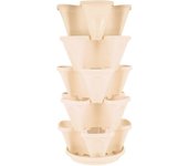 Maceta de fresa de 5 capas Torre de jardín Bolsas de cultivo de frutas de interior con bandeja Bolsa de jardín Macetas de macetas de plástico Decor...