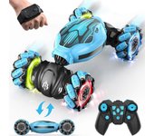 Juguetes de coches de acrobacias RC para niños de 6 a 12 años - Coche de control remoto 4WD con controlador de reloj - Sensor de gestos - Coche RC ...
