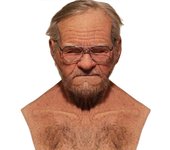 Halloween Old Man Latex Mask Cosplay Party Realistic Full Face Mask Headgear Props B