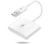 Adaptador inalámbrico CarPlay para CarPlay cableado de fábrica Plug & Play Dongle inalámbrico CarPlay, para automóviles Blanco