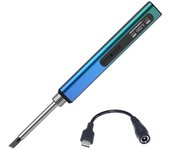 Soldador portátil inteligente con carga USB-C, con pantalla OLED, control WithPID, 180-100 grados Fahrenheit, 65W 8s Como se muestra