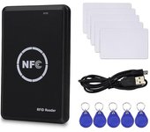 Rfid Nfc Copiadora Duplicadora Llavero Lector de Tarjetas Inteligentes Escritor 13.56mhz Programador Encriptado Us-hy negro