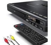 Reproductores de DVD para TV, Reproductor de DVD Blue Ray con control remoto, cable HDMI (incluye paño de limpieza)