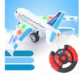 Juguetes de avión para niños - Avión de juguete de control remoto A380 Airbus eléctrico inteligente con luces intermitentes y sonidos realistas de ...