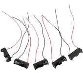 5pcs 1 23A A23 12V Soporte de almacenamiento de batería Caja Caso Soporte de celda con cable Negro